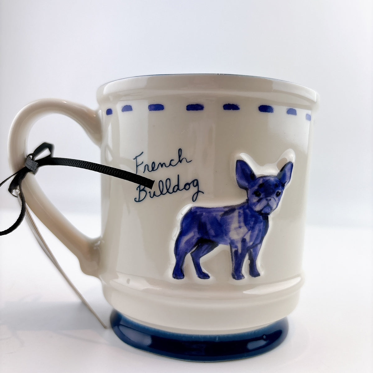 Dwell Studio Dogs 'French BullDog' Large Coffee Mug Tea Cup 21 oz