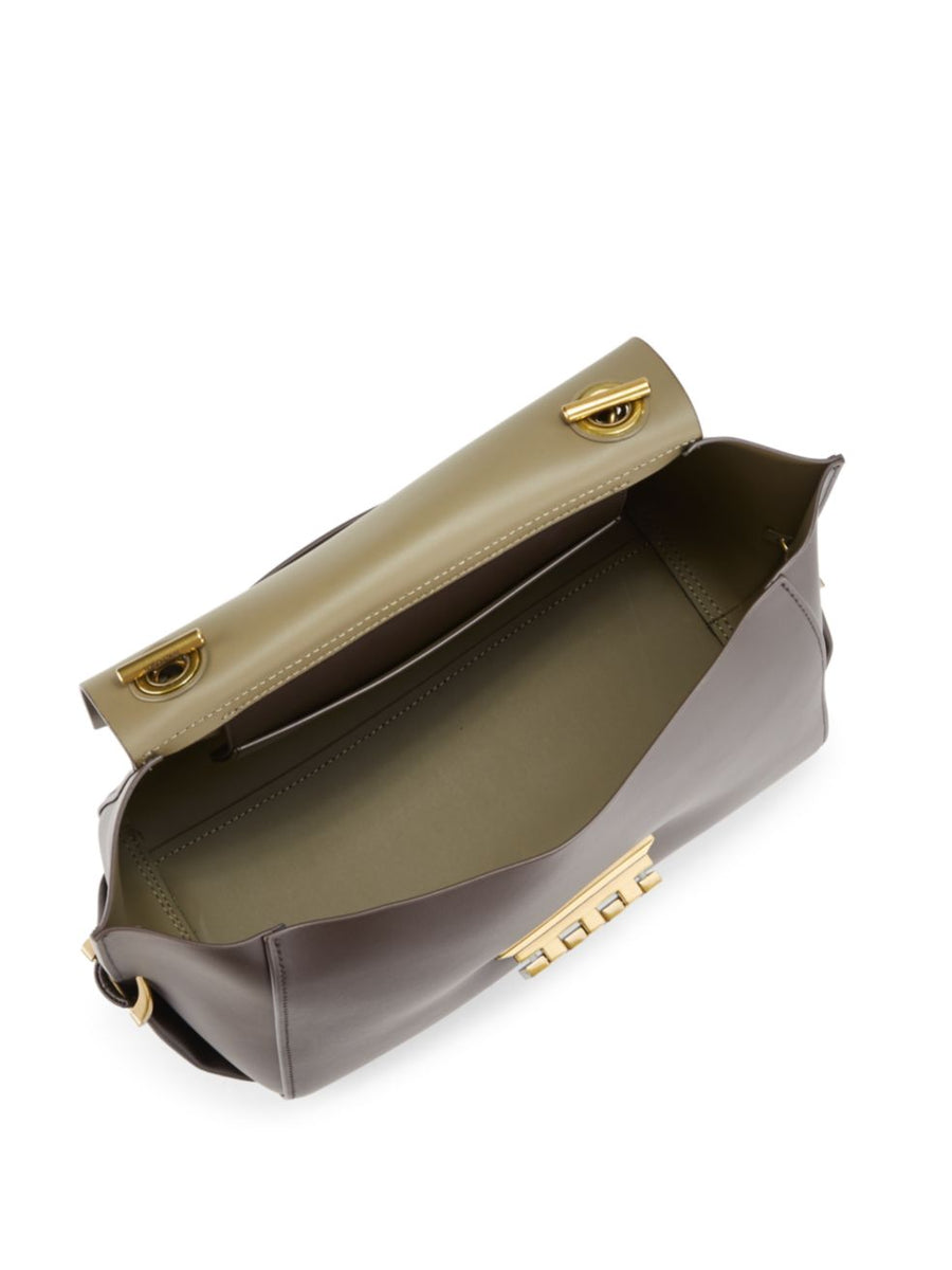 NWT ZAC POSEN Eartha Folded Gusset Leather Shopper handbag cream purse msrp  595$