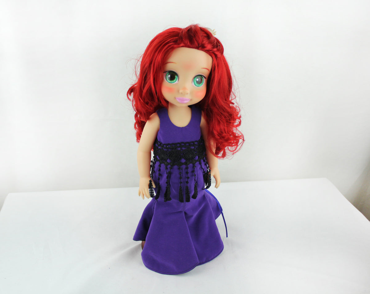 Custom Disney Animator Doll - The Little Mermaid Ariel in Purple Dress Pit-a-Pats.com Custom Disney Animator Doll - The Little Mermaid Ariel in Purple Dress Pit-a-Pats.com
