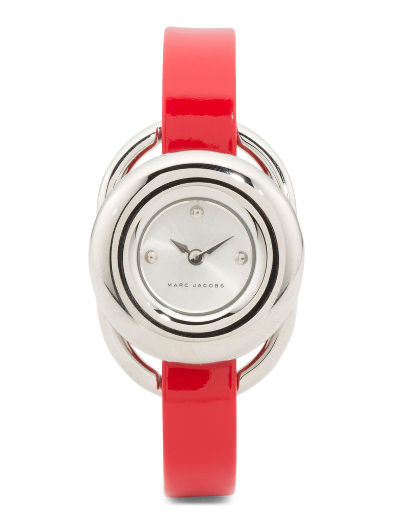 MARC JACOBS Women's Jerrie Dress Leather Strap Watch - PitaPats.com