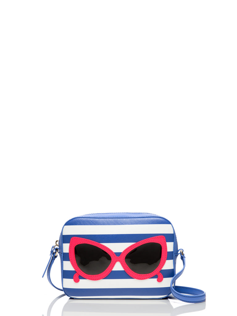 Kate Spade make a splash mindy Sunglasses Blue & White Shoulder/Cross Body Bag - PitaPats.com