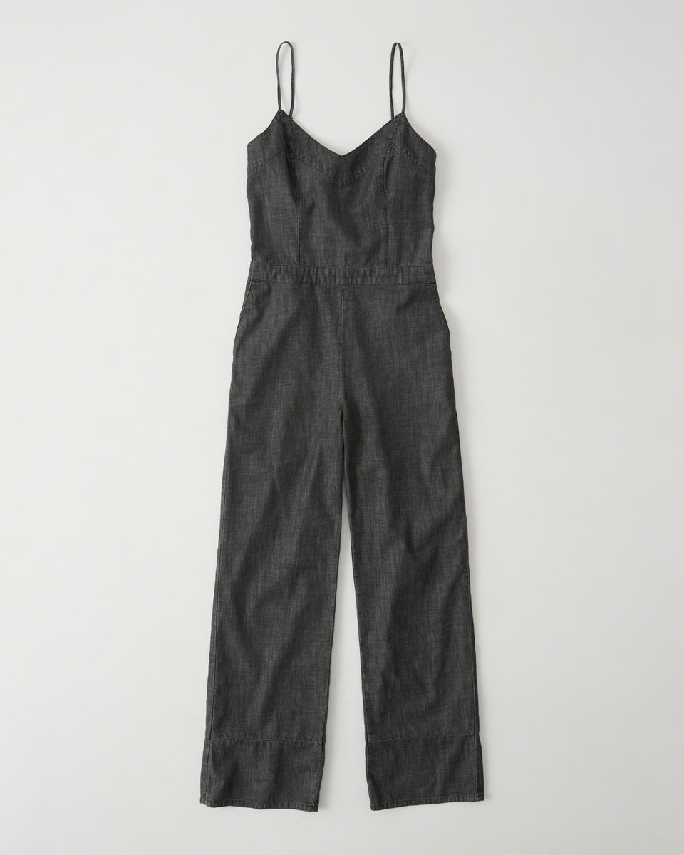 Abercrombie & Fitch BOW-BACK DENIM JUMPSUIT Mamamia Overalls ...