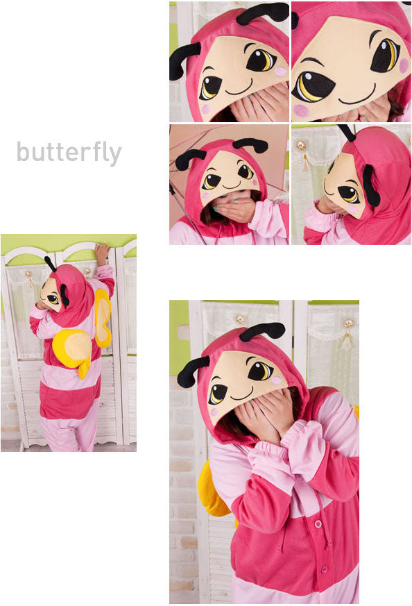 PITaPATs kids onesie animal jumpsuit costume - long sleeve butterfly - PitaPats.com