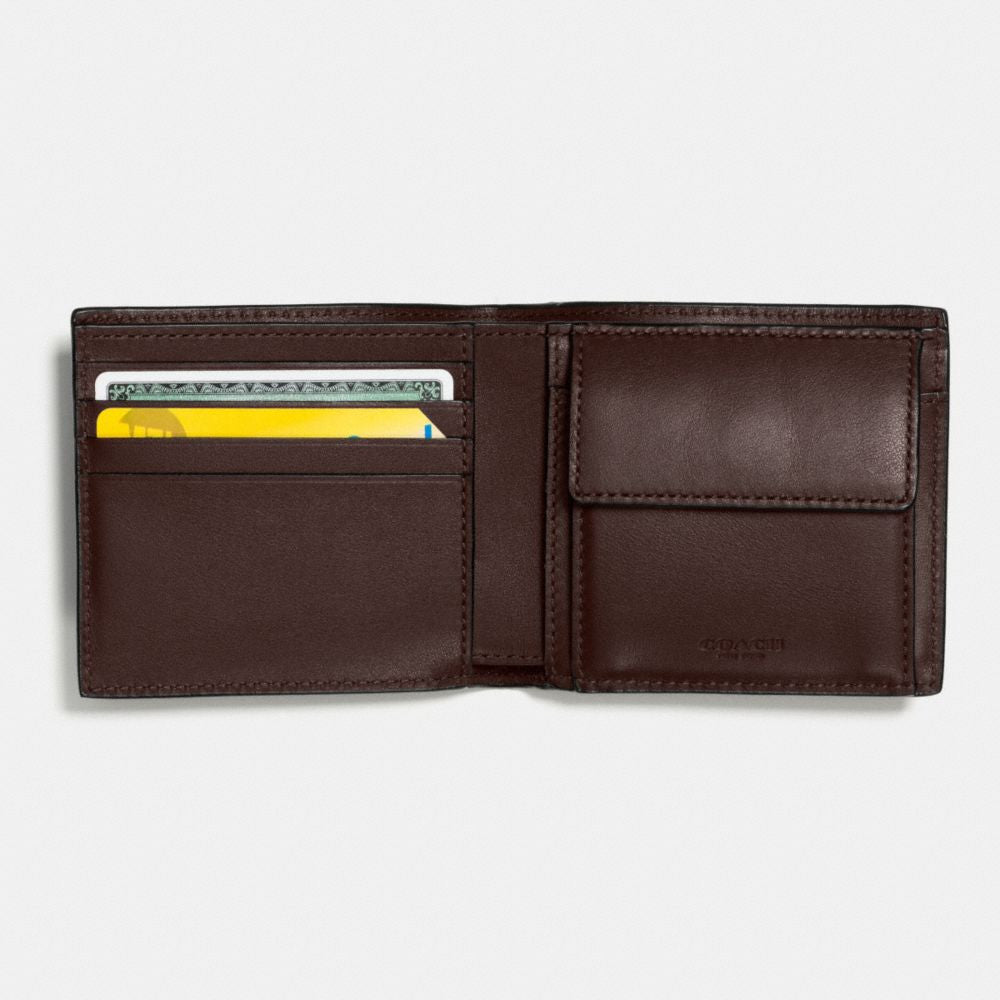 COACH COIN WALLET IN SIGNATURE CROSSGRAIN LEATHER - PitaPats.com