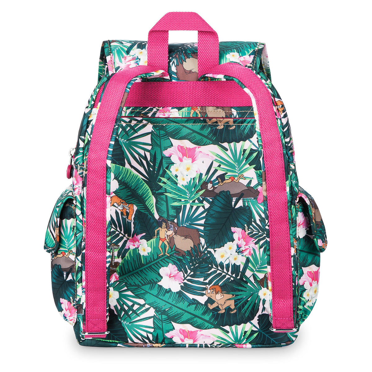Kipling Backpack Womens Floral Multi-Color Canvas Adjustable Straps Jungle Monke Kipling Seoul Lap Printed 15 main image 4