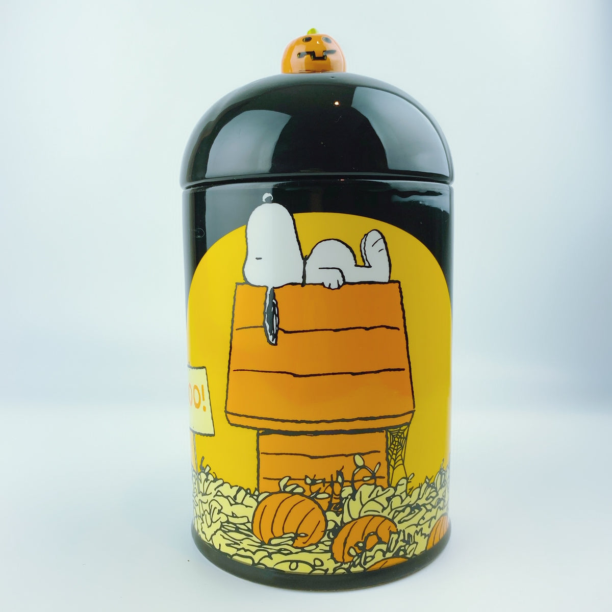 Peanuts Charlie Brown & Friends & Snoopy Great Pumpkin Midnight Moon Cookie  Jar Canister