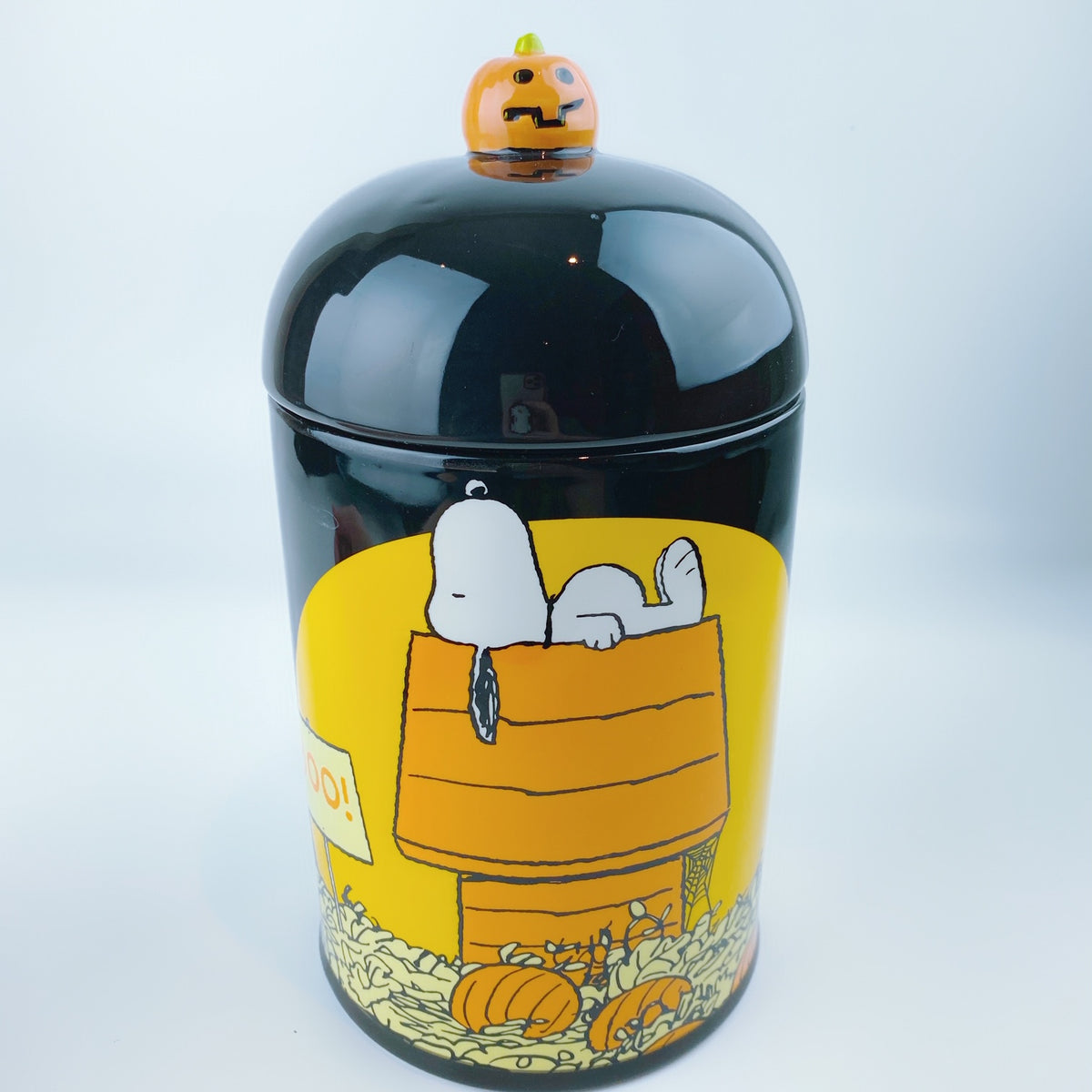 Peanuts Charlie Brown & Friends & Snoopy Great Pumpkin Midnight Moon Cookie  Jar Canister