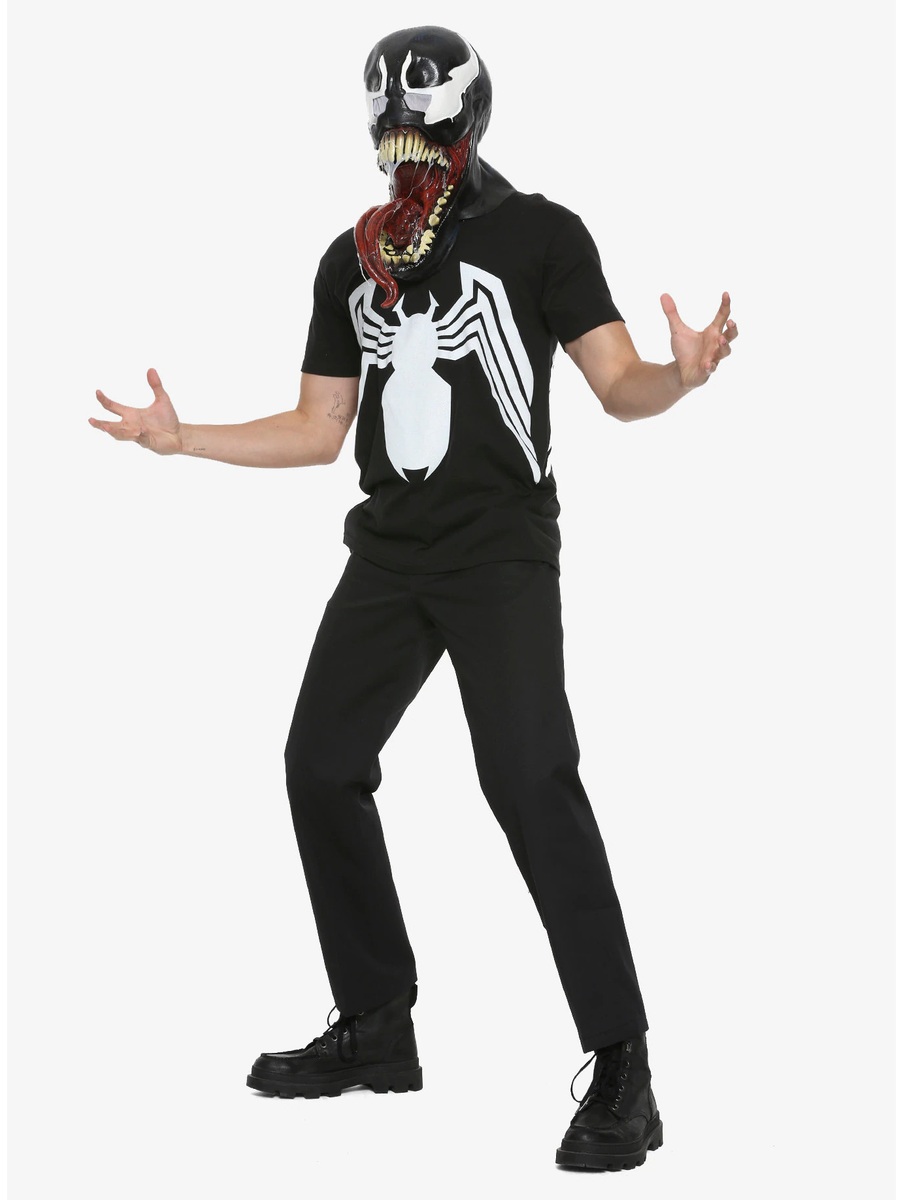 Marvel Venom Big Face Grin Halloween Costume Maglietta