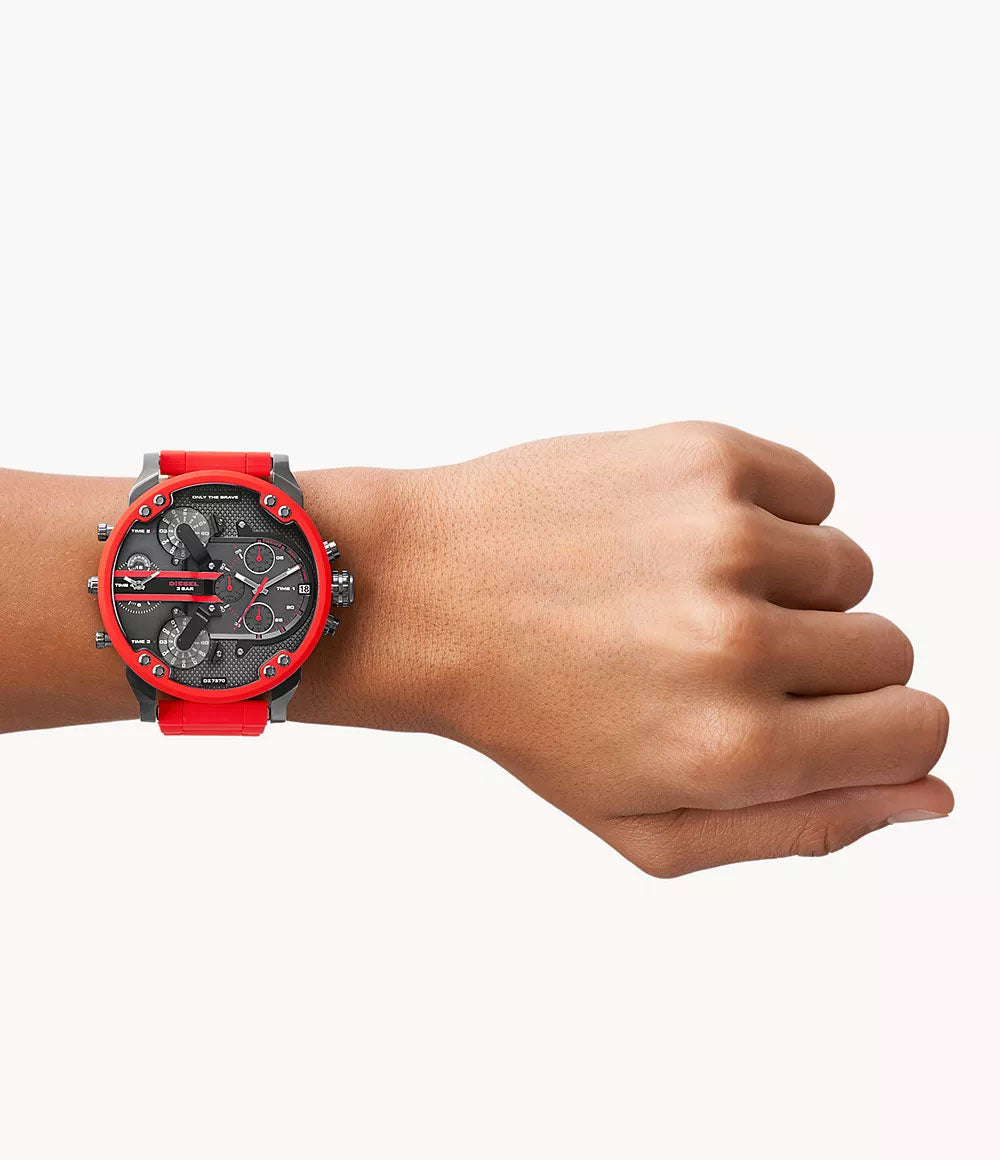 Diesel Men's Gunmetal Dial Red Silicone Watch DZ7279 – Pit-a-Pats.com