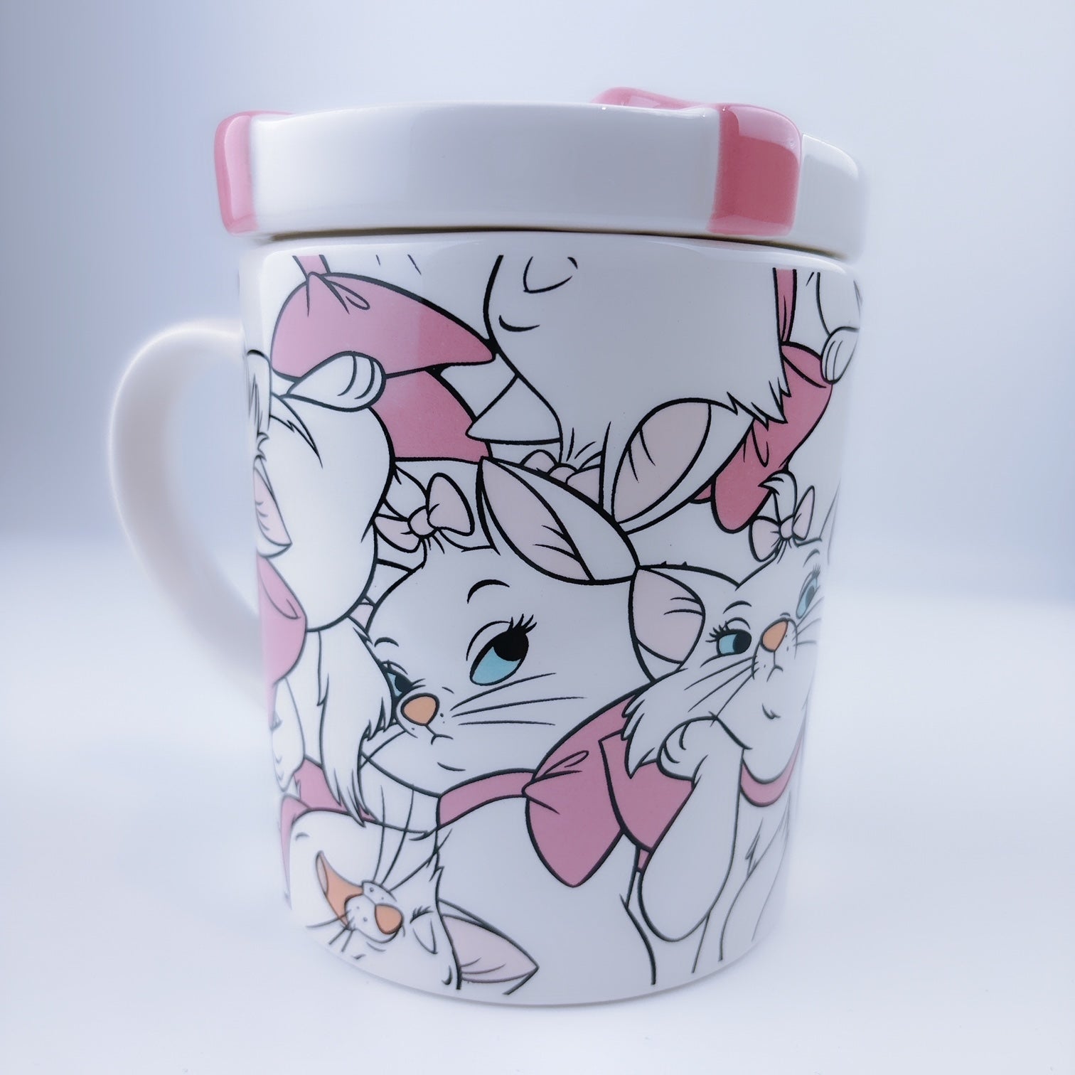 Disney Dining | Disney's Aristocats Marie Mug. With Lid. | Color: Pink/White | Size: Os