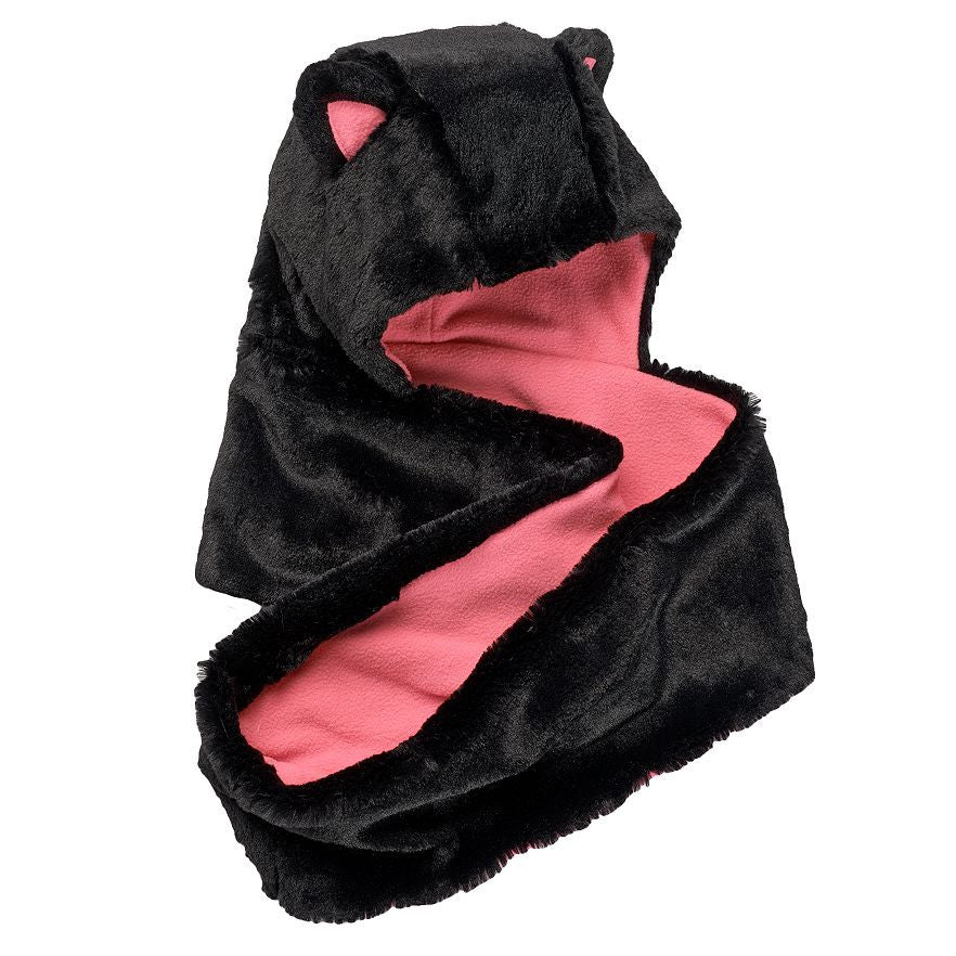 Girls 4-16 SO® Faux-Fur Cat Ears Fleece-Lined Hooded Infinity Scarf - PitaPats.com