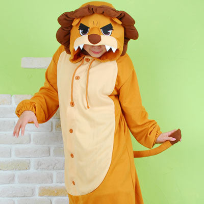 PITaPATs kids onesie animal jumpsuit costume - long sleeve brown king lion - PitaPats.com