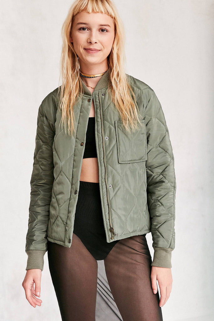 Silence + Noise Quilted Liner Bomber Jacket - PitaPats.com