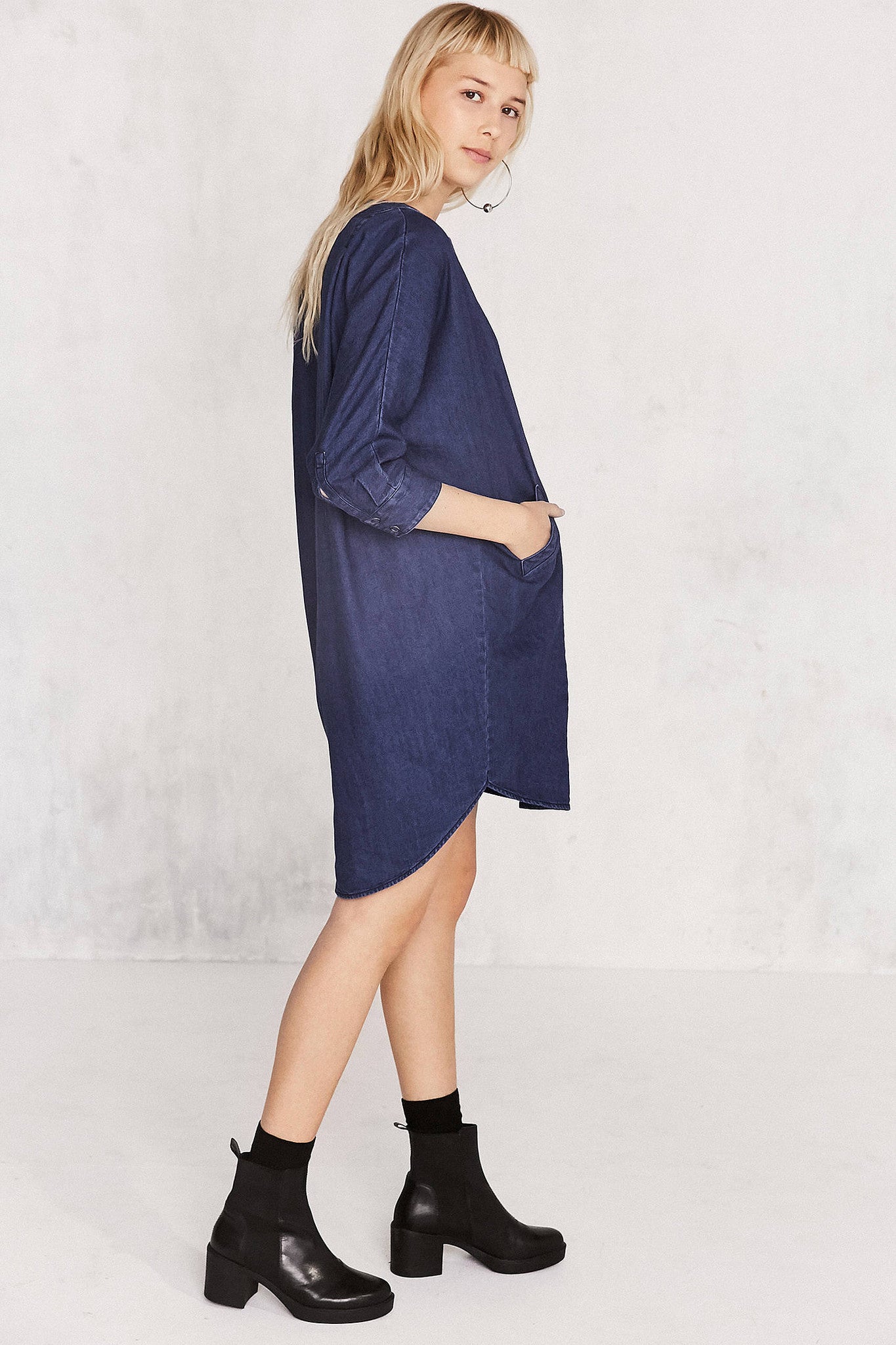 bdg denim dress BDG Lila Denim Corset Mini Dress