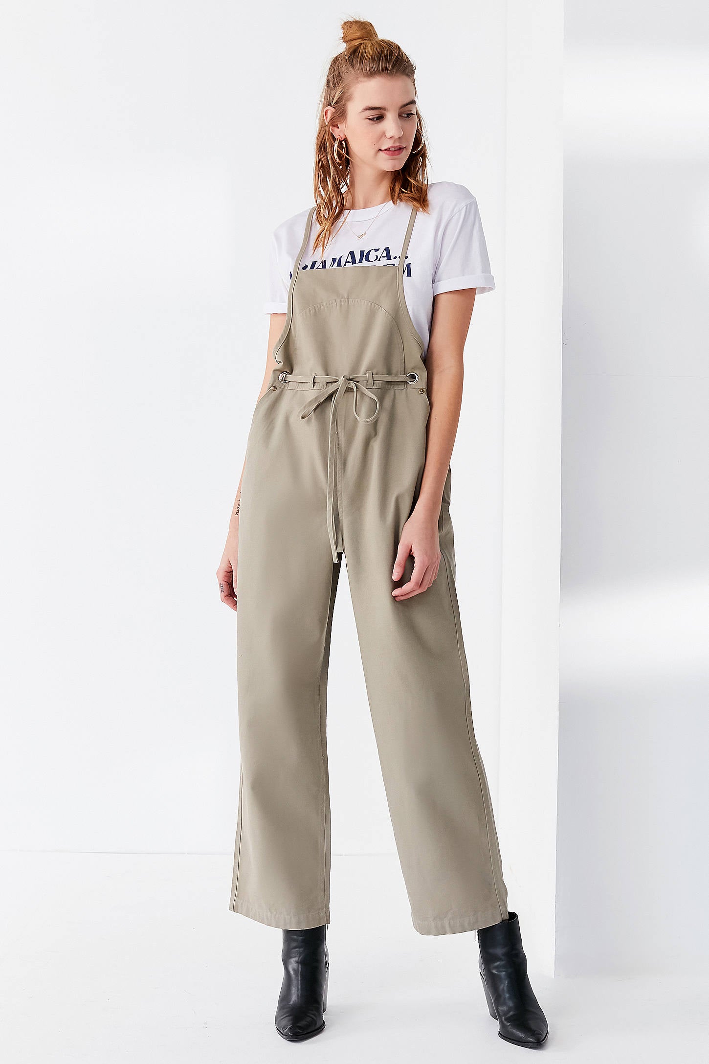 UO Tie Waist Apron wide leg Overall Pit a Pats