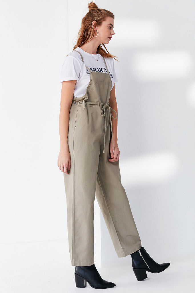 UO Tie-Waist Apron wide leg Overall - PitaPats.com