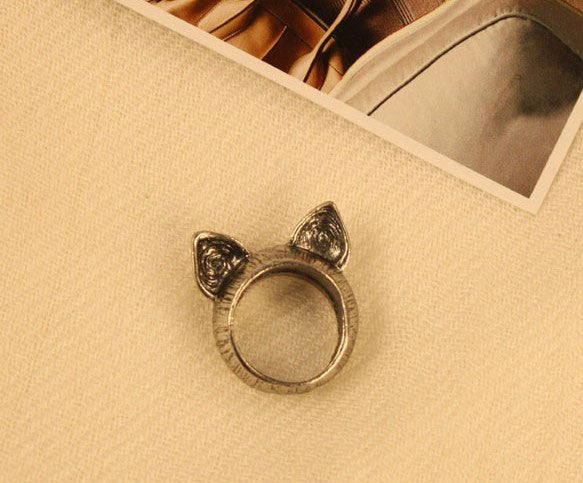 Meow Pointy Ears Vintage Ring - PitaPats.com