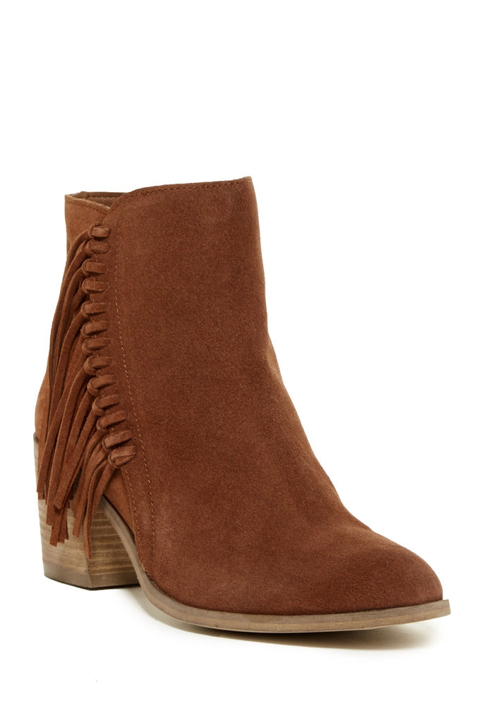KENNETH COLE REACTION Suede Fringe Bootie - PitaPats.com