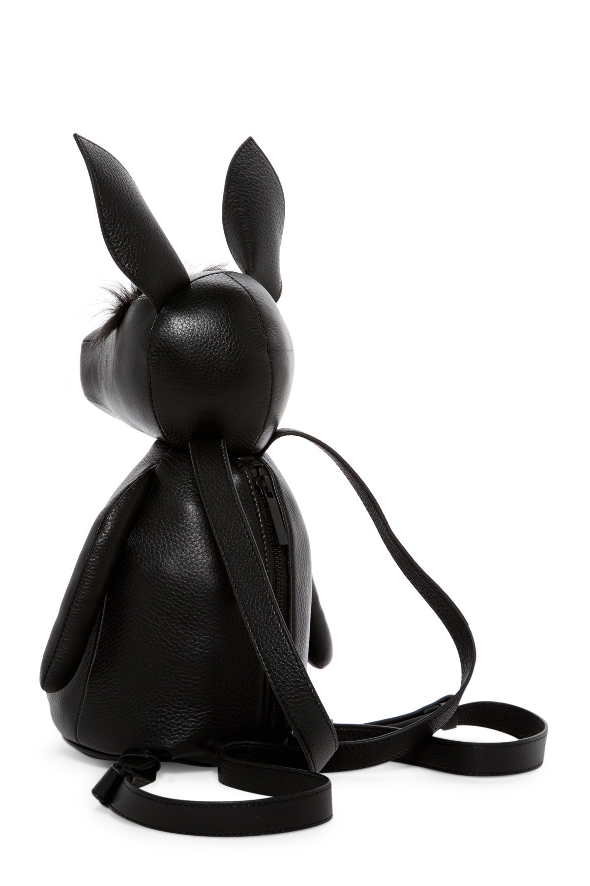 black leather ginny bunny backpack Kendall & Kylie Normie Leather Plush Faux Fur Trimmed Backpack – Pit-a-Pats.com