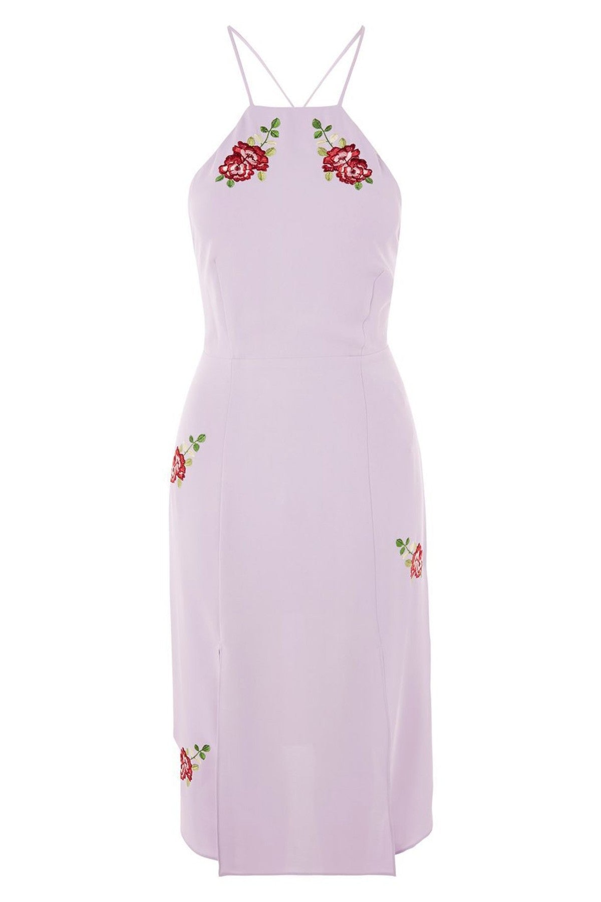TOPSHOP Embroidered Midi Slip dress 12 / LILAC MULTI TOPSHOP Embroidered Midi Slip dress 12 / LILAC MULTI