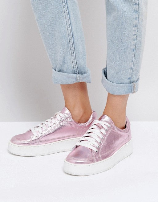 Free People Letterman Metallic Sneakers – Pit-a-Pats.com