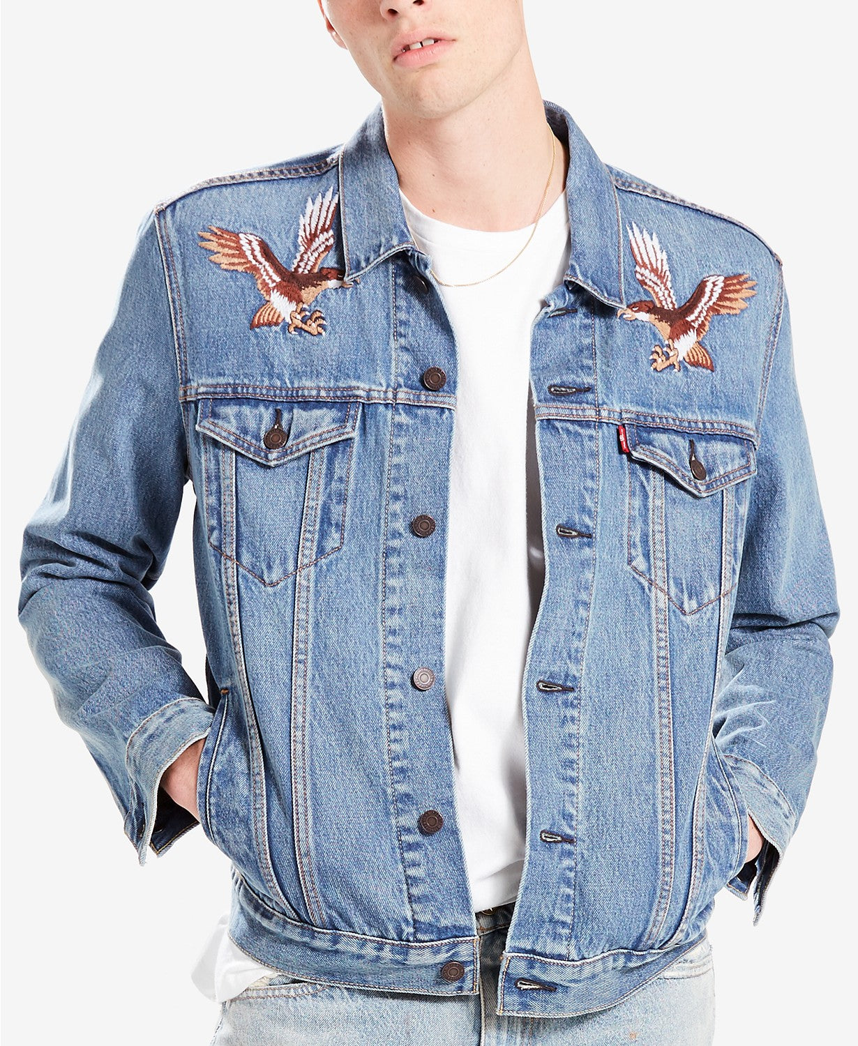 Levis denim jacket 2025 with embroidery