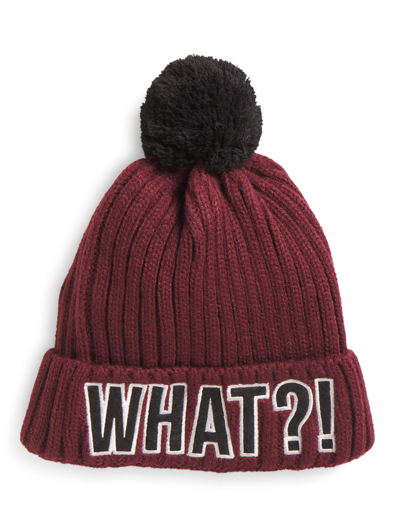 CAPELLI Ribbed Knit Cuff Hat With Pom Pom - PitaPats.com