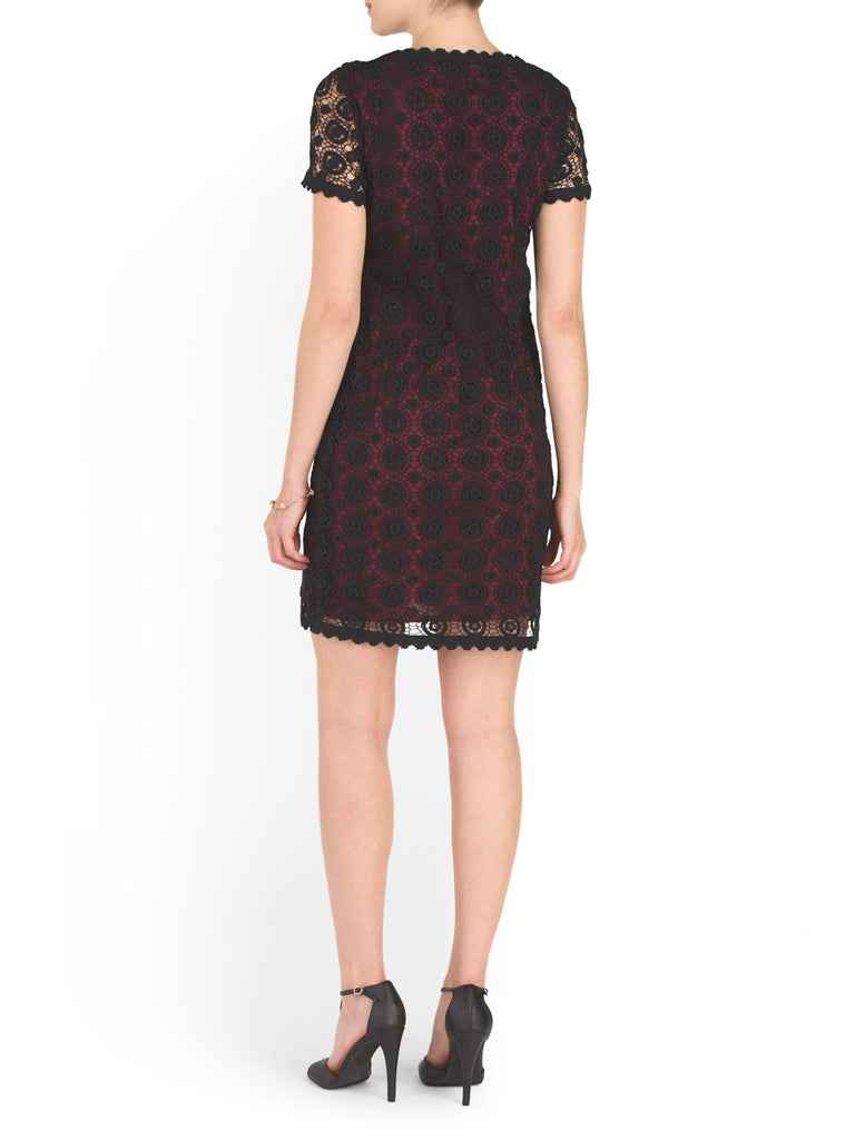 FRENCH CONNECTION USA Hope Short Sleeve Lace Dress - PitaPats.com
