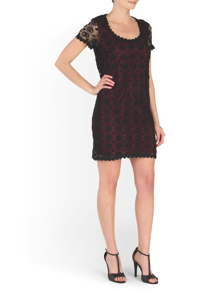 FRENCH CONNECTION USA Hope Short Sleeve Lace Dress - PitaPats.com