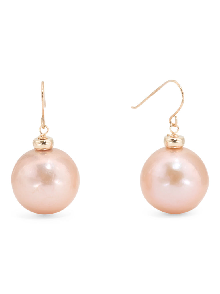 GEORG K. Made In USA 14k Gold Pearl Drop Earrings - PitaPats.com