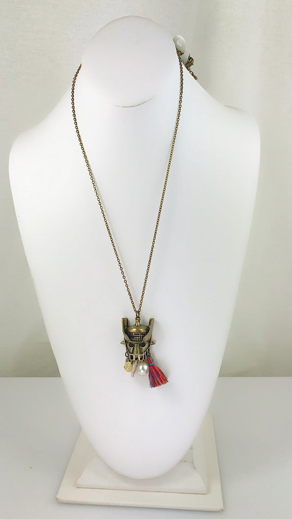 Beatiful Vintage Style Retro Mazinger Z Face Long Necklace - PitaPats.com