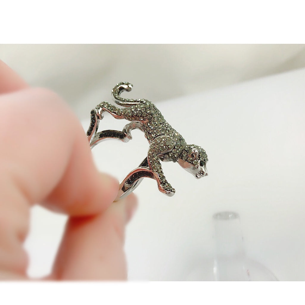 Custom Made Amazing Panther Cocktail Ring - PitaPats.com