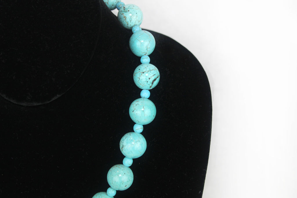 Semi Precious Gem stone handmade in USA Genuine Turquoise Necklace - PitaPats.com