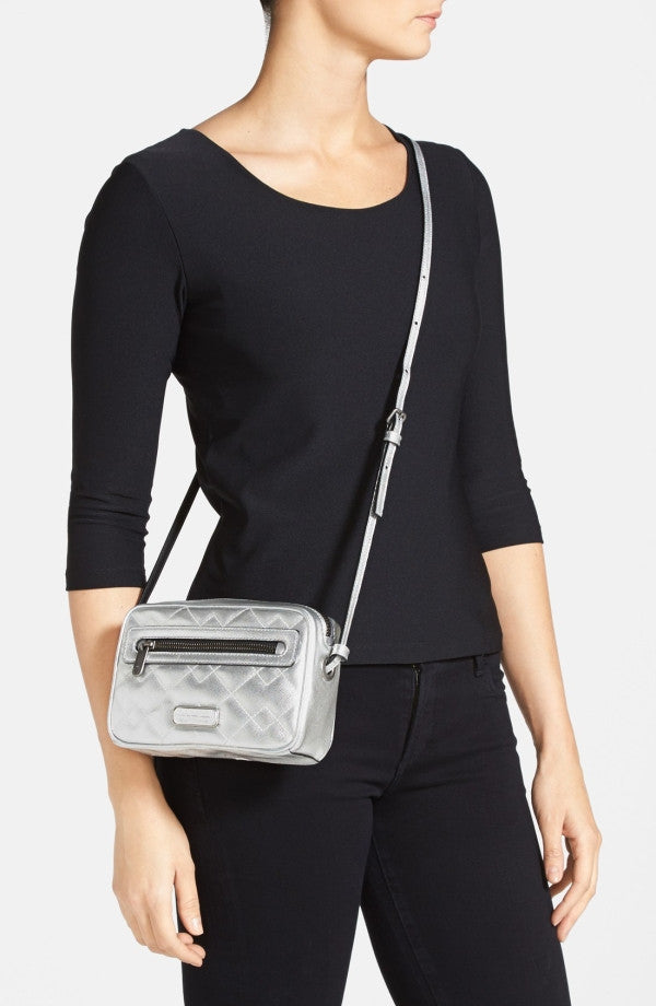 MARC BY MARC JACOBS Leather Sally Metallic Crossbody - PitaPats.com