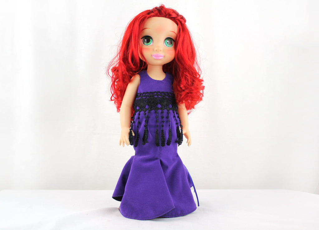 Custom Disney Animator Doll - The Little Mermaid Ariel in Purple Dress - PitaPats.com