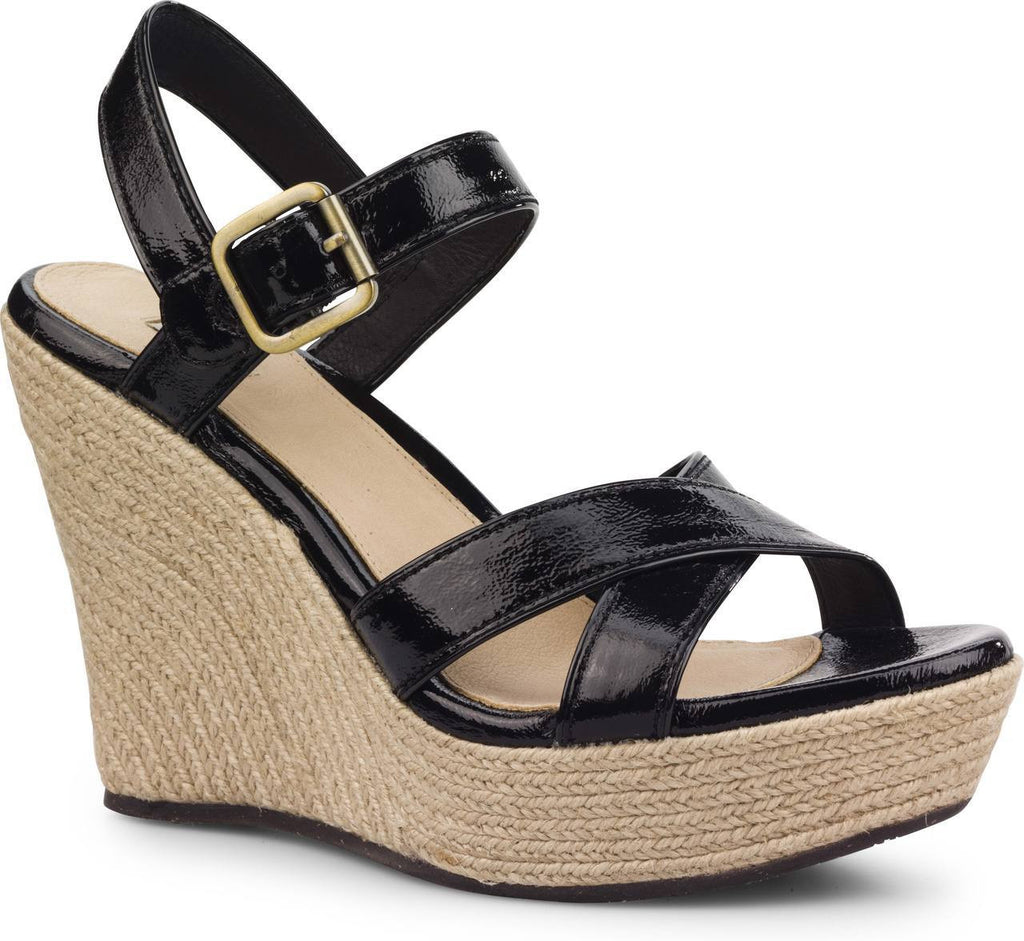 UGG Jackilyn Sandals Women's - Black Patent size 8.5 - PitaPats.com