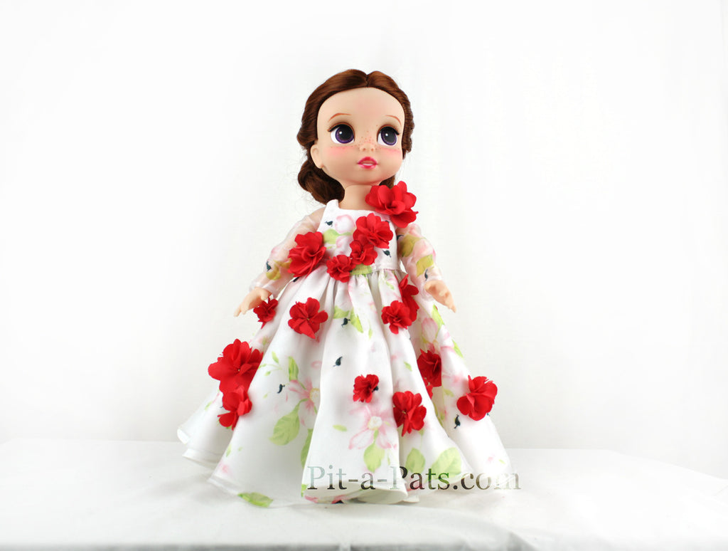 Custom Disney Animator Doll - Beauty and the Beast Belle Celebration wedding Dress - PitaPats.com