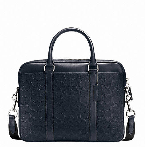 Coach PERRY COMPACT BRIEF IN SIGNATURE CROSSGRAIN LEATHER - PitaPats.com