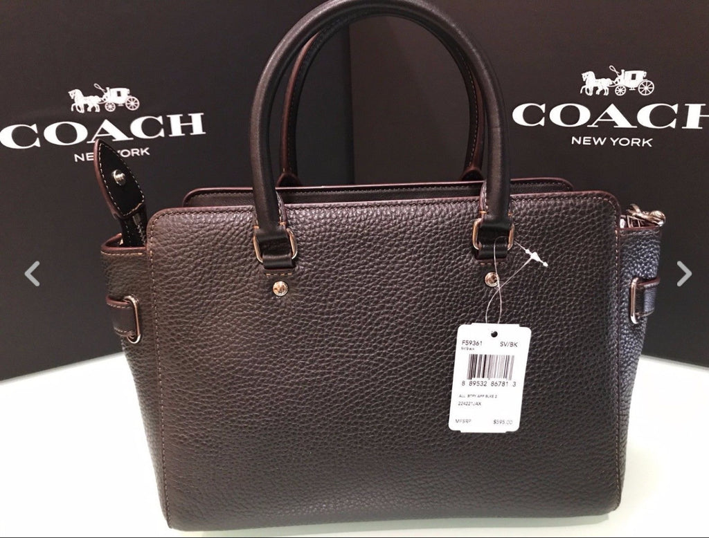 COACH BLAKE CARRYALL 25 IN PEBBLE LEATHER WITH ALL OVER BUTTERFLY APPLIQUE - PitaPats.com