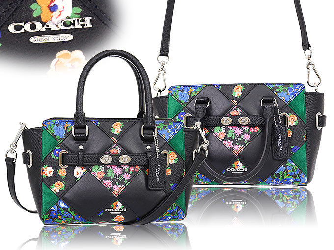 COACH MINI BLAKE CARRYALL IN FLORAL PATCHWORK LEATHER – Pit-a-Pats.com