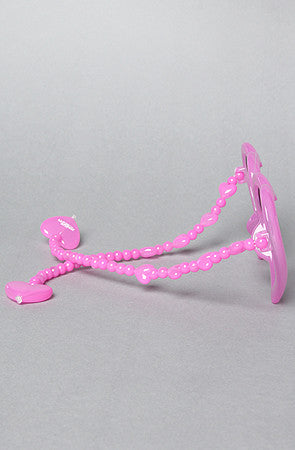 JEREMY SCOTT x Linda Farrow Heart Sunglasses - Pink - PitaPats.com
