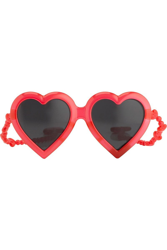 JEREMY SCOTT x Linda Farrow Heart Sunglasses - Red - PitaPats.com