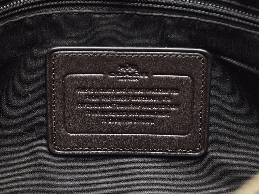 Coach Black Signature Coated Canvas and Leather Perry Slim Laptop