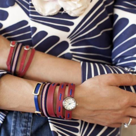 TOKYO BAY Women's Frida Italian Leather Wrap Watch - PitaPats.com