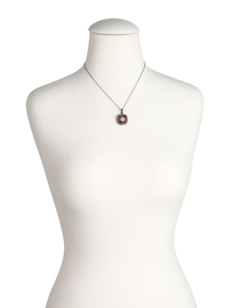 KENNETH JAY LANE Made In USA Crystal Halo Amy Pendant Necklace - PitaPats.com