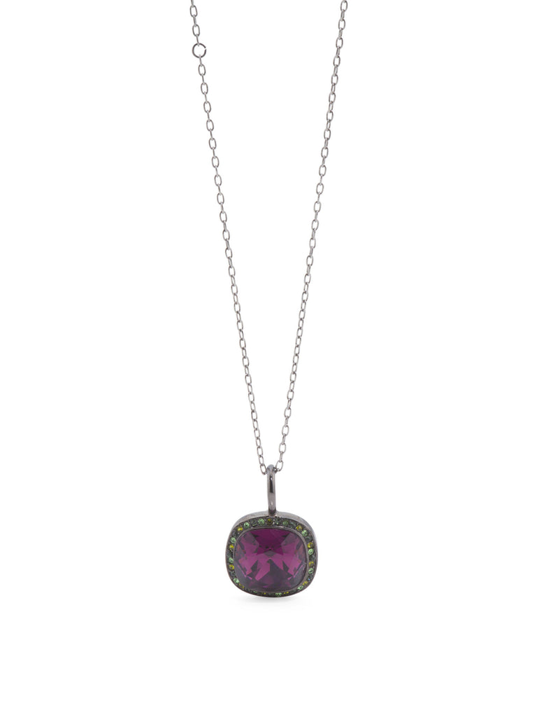 KENNETH JAY LANE Made In USA Crystal Halo Amy Pendant Necklace - PitaPats.com