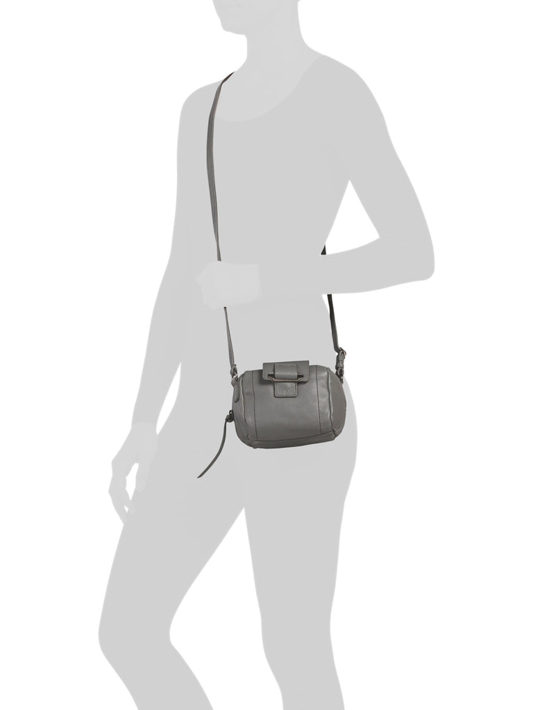 Kooba Women's Grey Dina Leather Crossbody Bag - PitaPats.com