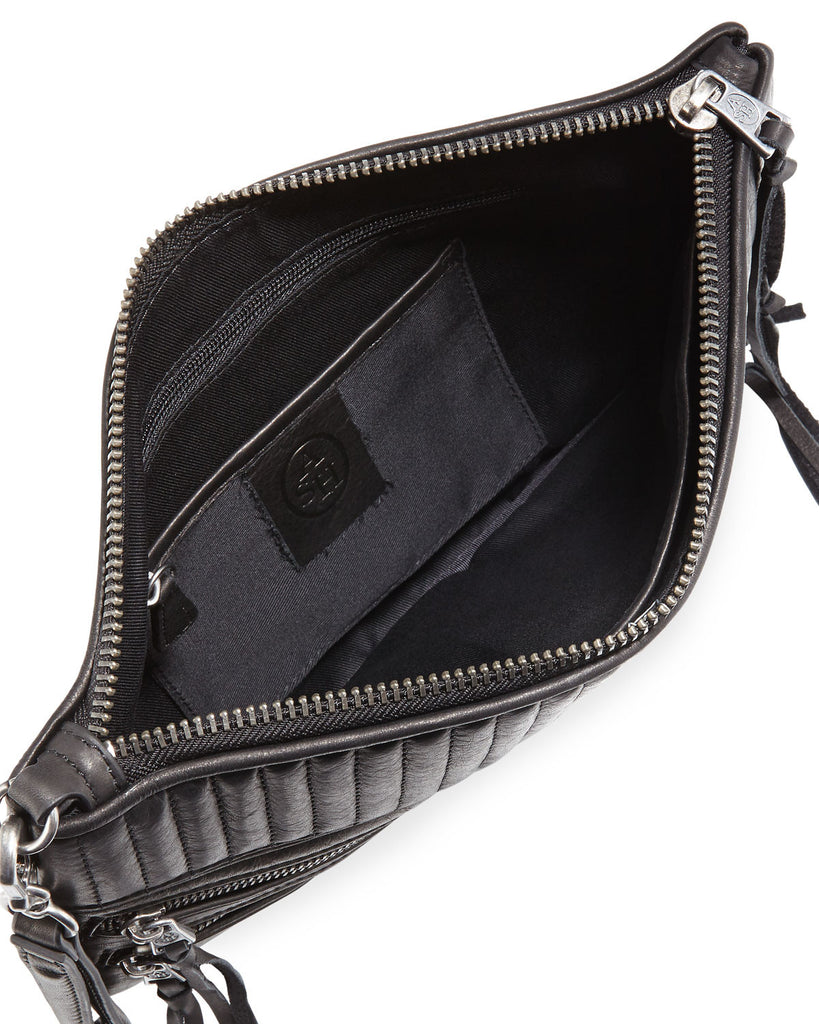 Ash Trix Quilted Leather Clutch Bag, Black - PitaPats.com