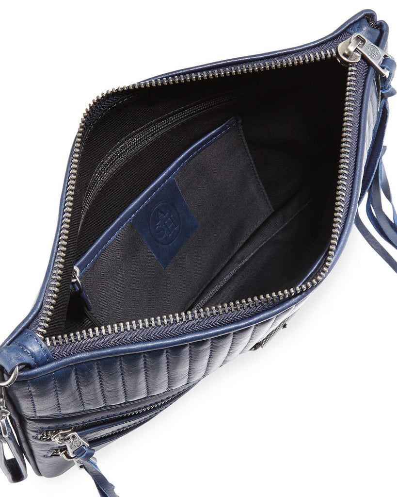 Ash Trix Quilted Leather Clutch Bag, Indigo - PitaPats.com