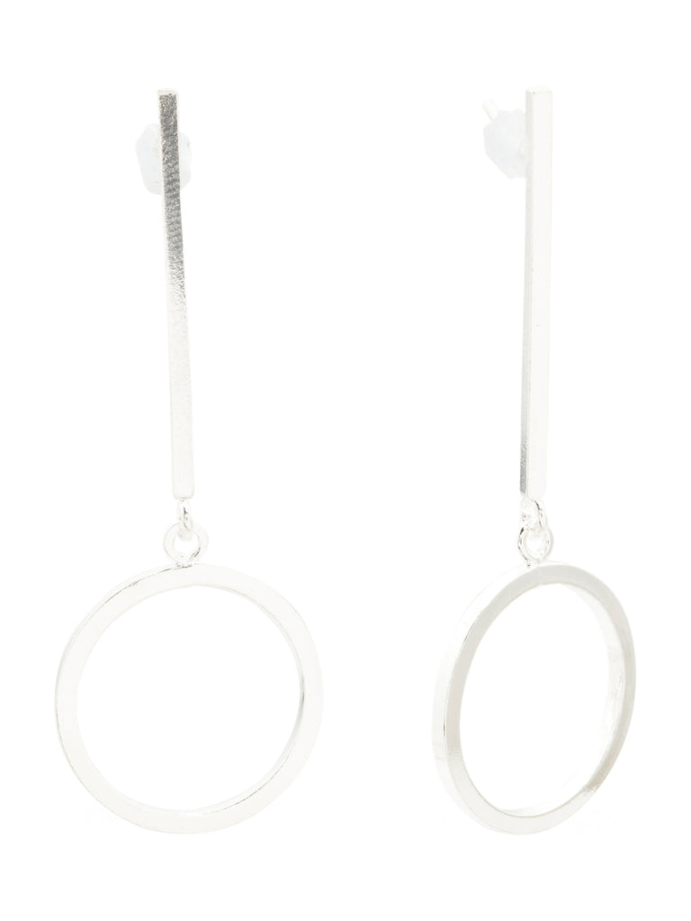 MIA FIORE Made In Italy Sterling Silver Bar And Round Earrings - PitaPats.com